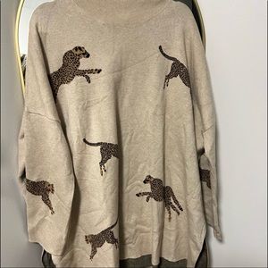 Super Cute oversized cheetah sweater!